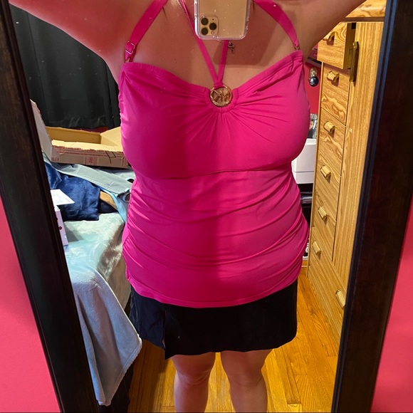 Last One! :) Michael Kors Tankini Hot Pink! NWT! - Picture 5 of 7